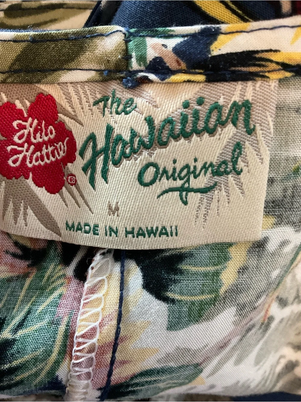 Vintage Hilo Hattie Hawaiian Dress MIDI Tank Scenic Outrigger Floral Blue M - Picture 6 of 6